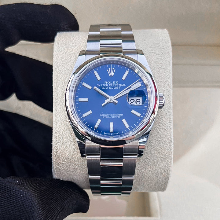 Rolex Datejust36 36mm Steel Blue Dial Stick Markers 2024 Ref m126200-0006 (#848)