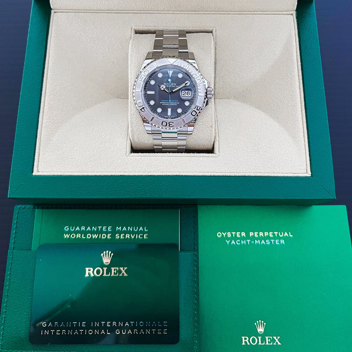 Rolex Yacht-Master40 40mm Steel/Plat Slate Dial Button Markers 2024 Ref m126622-0001 (#843)