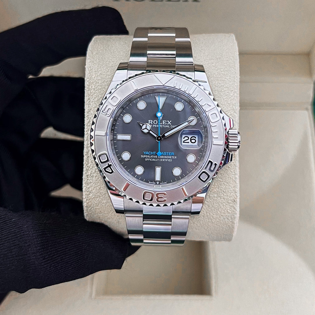 Rolex Yacht-Master40 40mm Steel/Plat Slate Dial Button Markers 2024 Ref m126622-0001 (#843)