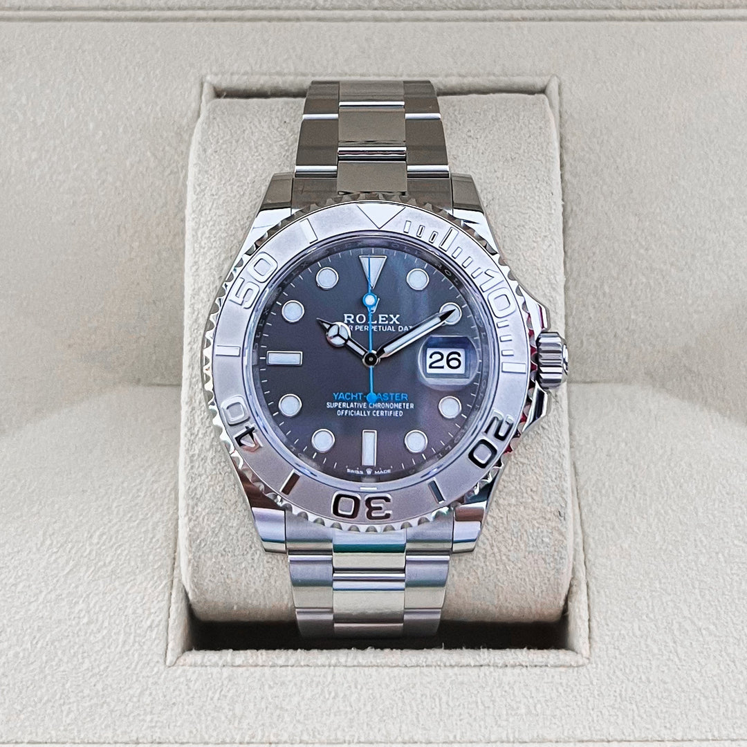 Rolex Yacht-Master40 40mm Steel/Plat Slate Dial Button Markers 2024 Ref m126622-0001 (#843)