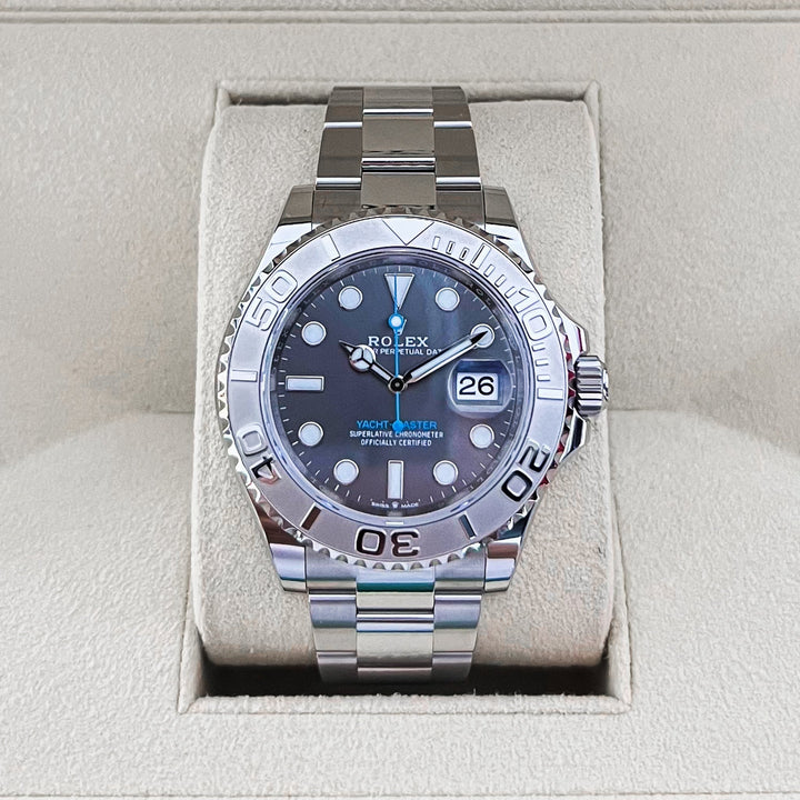 Rolex Yacht-Master40 40mm Steel/Plat Slate Dial Button Markers 2024 Ref m126622-0001 (#843)