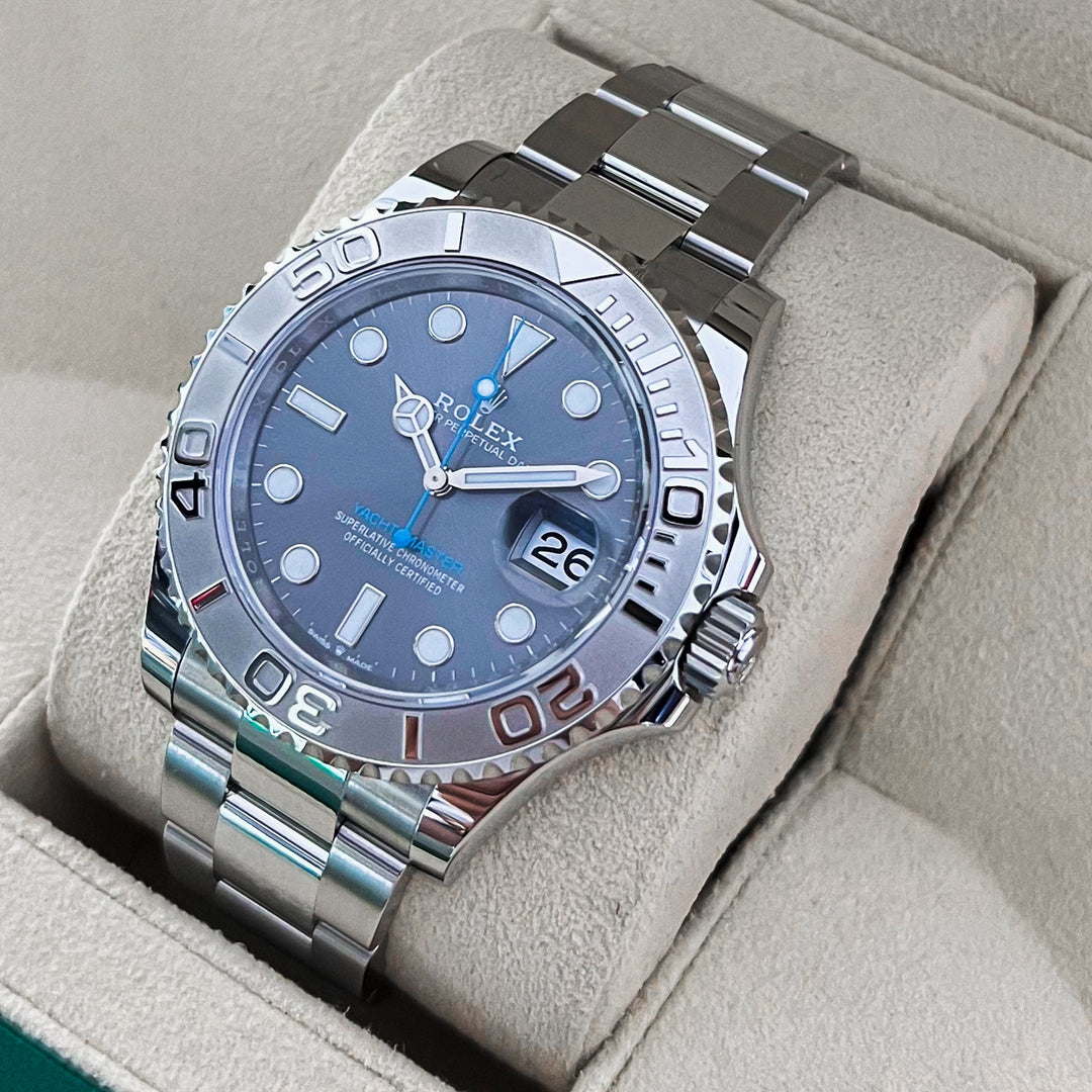 Rolex Yacht-Master40 40mm Steel/Plat Slate Dial Button Markers 2024 Ref m126622-0001 (#843)