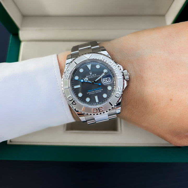 Rolex Yacht-Master40 40mm Steel/Plat Slate Dial Button Markers 2024 Ref m126622-0001 (#843)