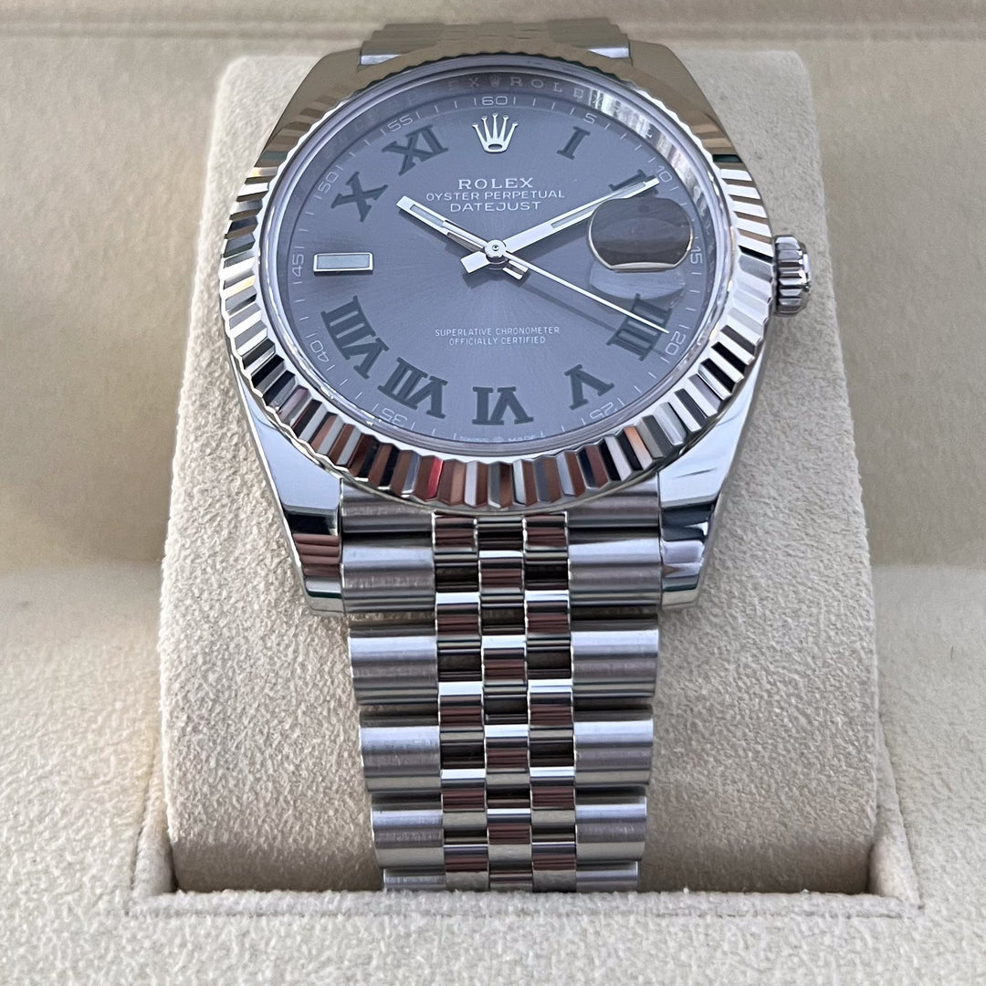 Rolex Datejust41 41mm 'Wimbledon' Steel/WG Slate Dial Numeral Markers 2025 Ref m126334-0022 (#914)