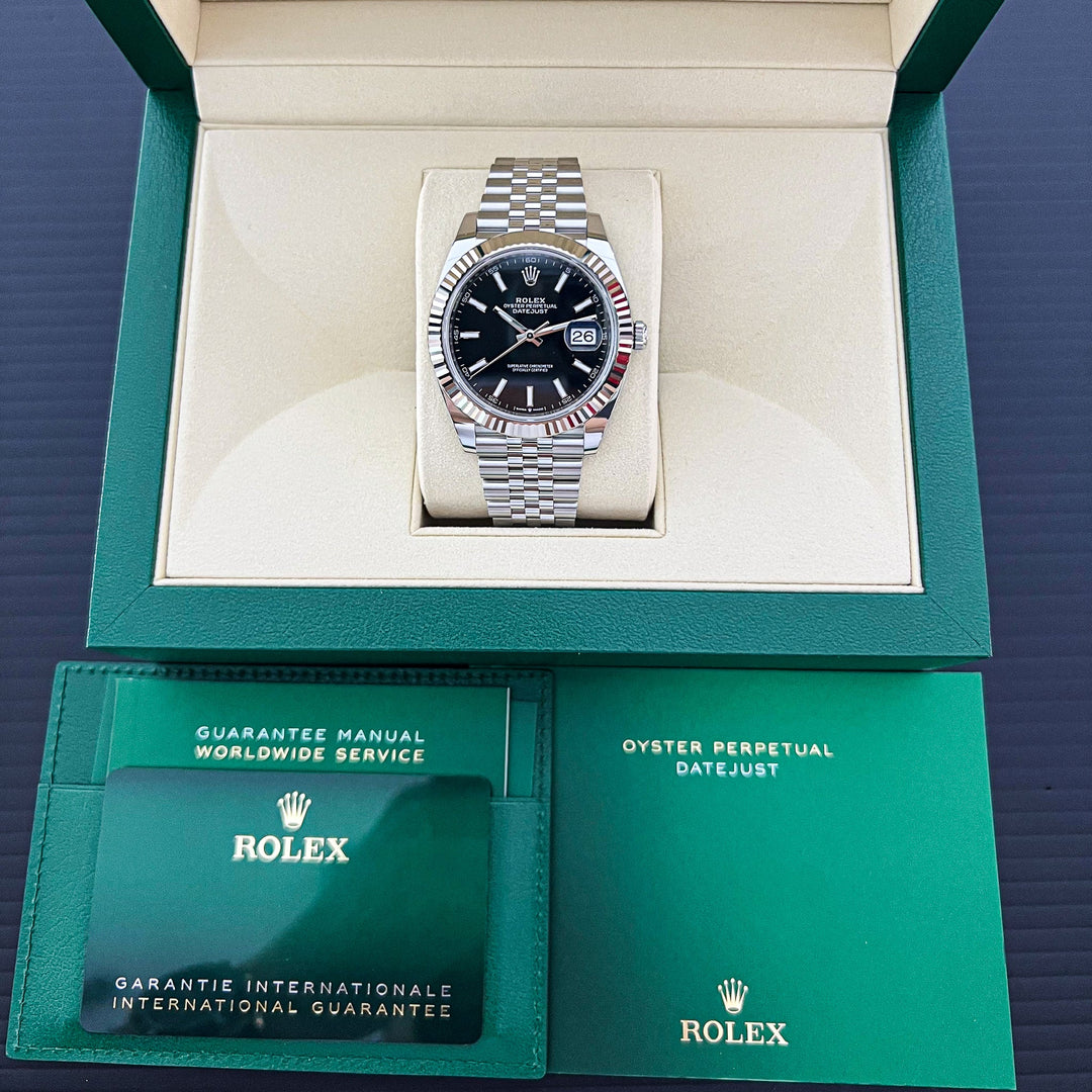 Rolex Datejust41 41mm Steel/WG Black Dial Stick Markers 2024 Ref m126334-0018 (#864)