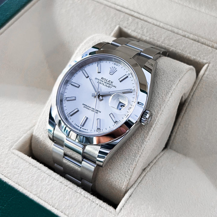 Rolex Datejust41 41mm Steel Silver Dial Stick Markers 2025 Ref m126300-0003 (#876)