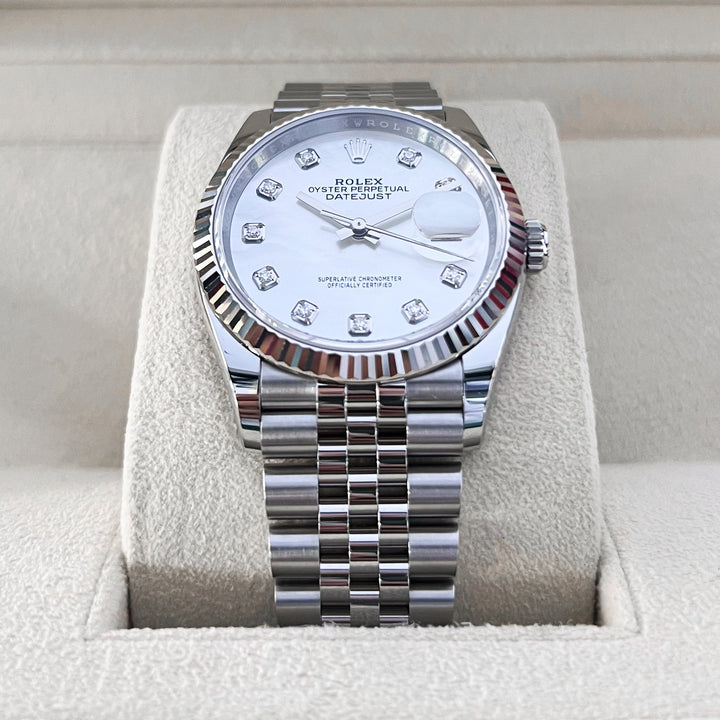 Rolex Datejust36 36mm Steel MOP Dial Diamond Markers 2024 Ref m126234-0019 (#877)