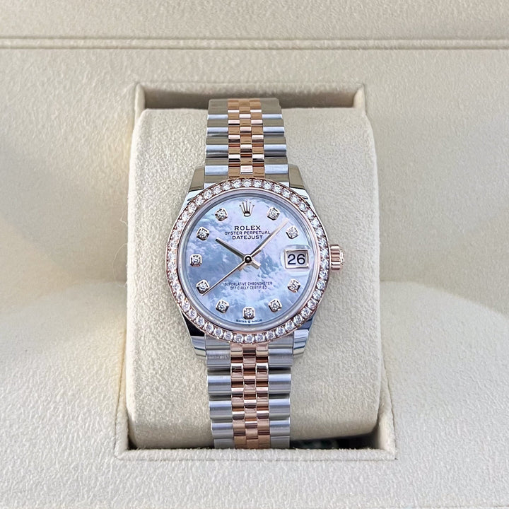 Rolex Datejust31 31mm Steel/RG MOP Dial Diamond Markers 2024 Ref m278381rbr-0026 (#878)