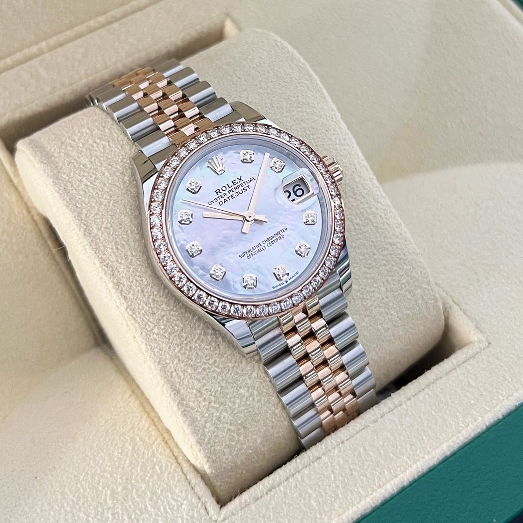 Rolex Datejust31 31mm Steel/RG MOP Dial Diamond Markers 2024 Ref m278381rbr-0026 (#878)