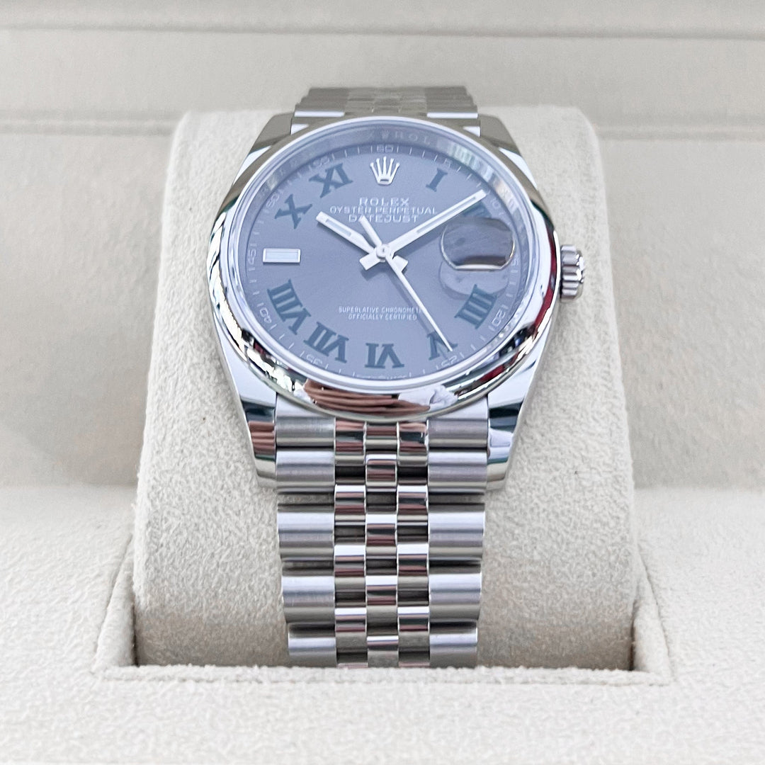 Rolex Datejust36 36mm Steel Slate Dial Numeral Markers 2025 Ref m126200-0017 (#891)
