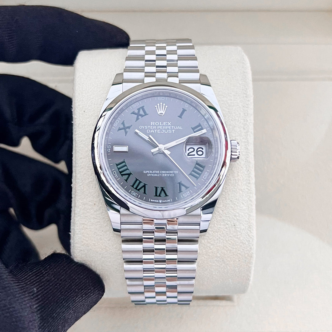 Rolex Datejust36 36mm Steel Slate Dial Numeral Markers 2025 Ref m126200-0017 (#891)