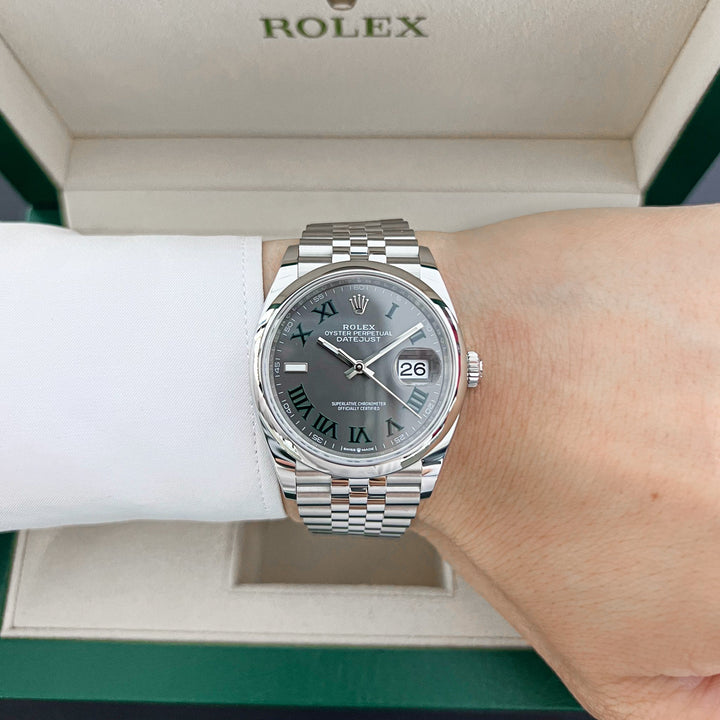 Rolex Datejust36 36mm Steel Slate Dial Numeral Markers 2025 Ref m126200-0017 (#891)