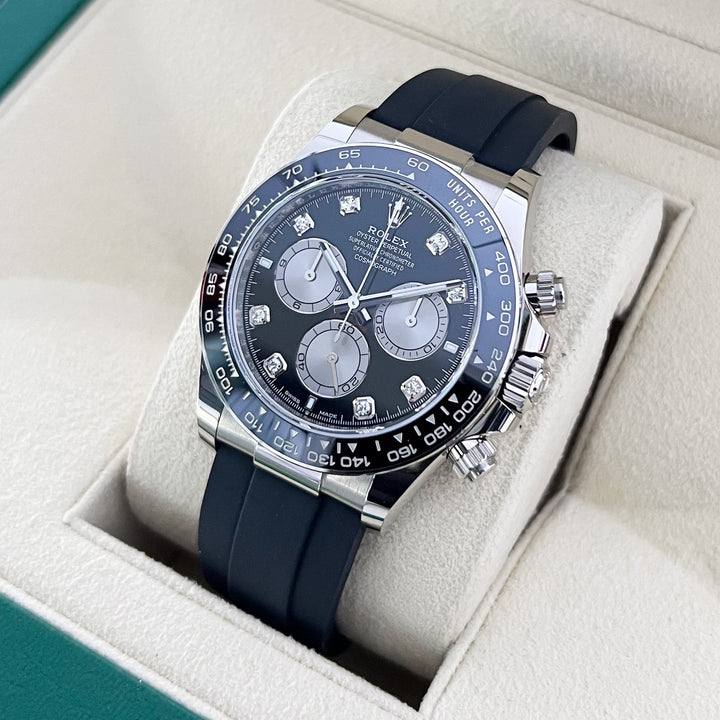 Rolex Daytona 40mm WG Black Dial Diamond Markers 2025 Ref m126519ln-0004 (#886)