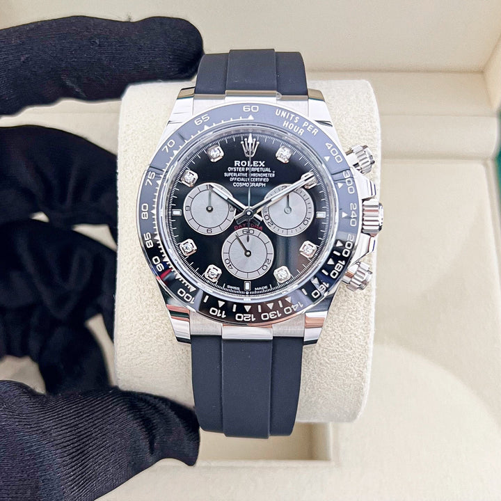 Rolex Daytona 40mm WG Black Dial Diamond Markers 2025 Ref m126519ln-0004 (#886)