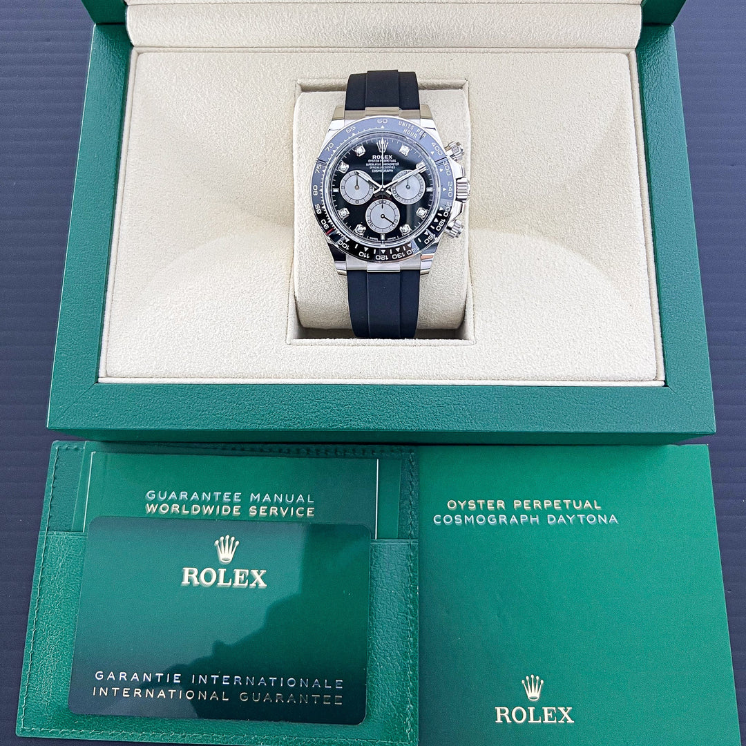 Rolex Daytona 40mm WG Black Dial Diamond Markers 2025 Ref m126519ln-0004 (#886)