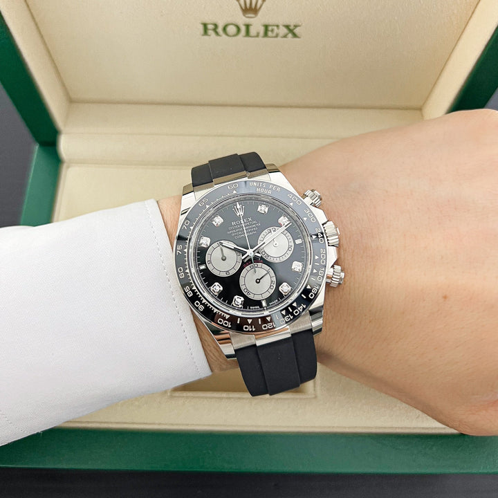 Rolex Daytona 40mm WG Black Dial Diamond Markers 2025 Ref m126519ln-0004 (#886)