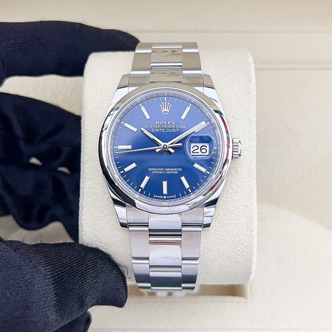 Rolex Datejust36 36mm Steel Blue Dial Stick Markers 2024 Ref m126200-0006 (#893)