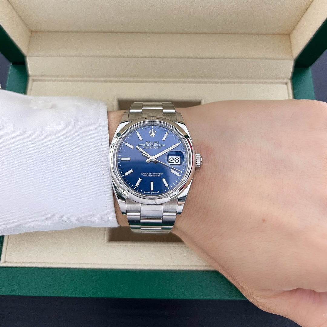 Rolex Datejust36 36mm Steel Blue Dial Stick Markers 2024 Ref m126200-0006 (#893)