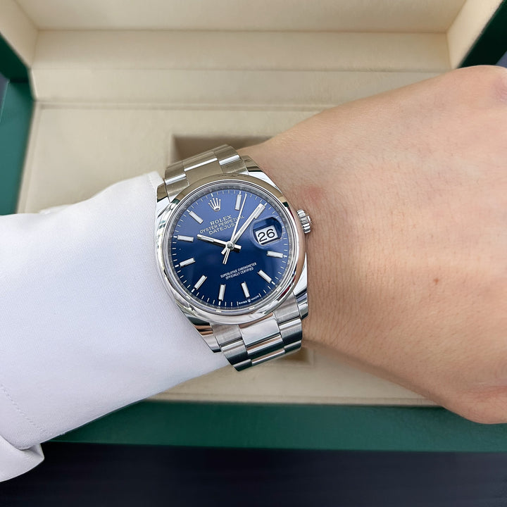 Rolex Datejust36 36mm Steel Blue Dial Stick Markers 2024 Ref m126200-0006 (#893)