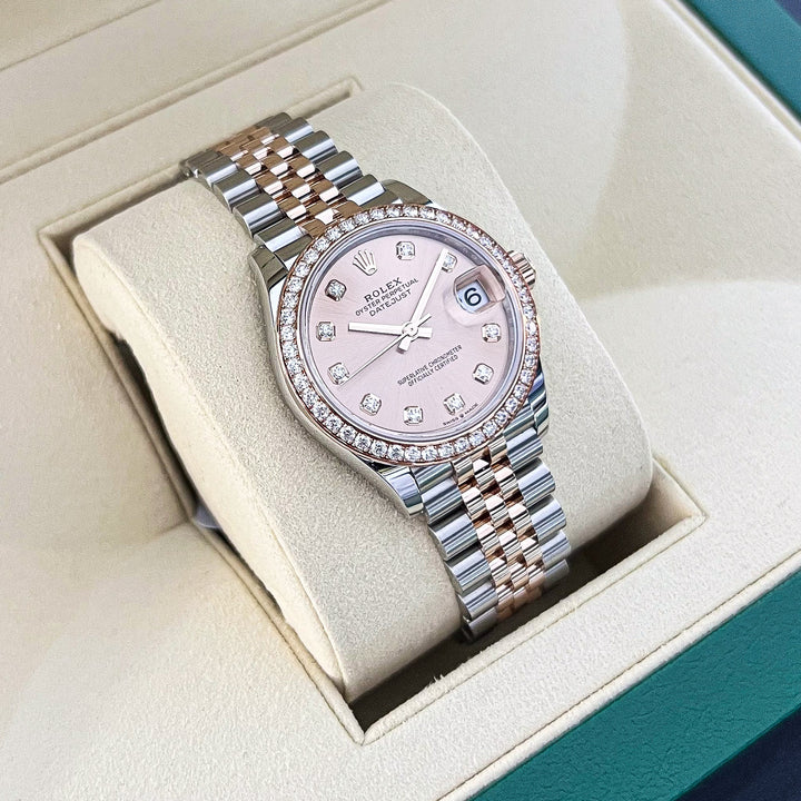 Rolex Datejust31 31mm Steel/RG Rosé Dial Diamond Markers 2025 Ref m278381rbr-0024 (#890)