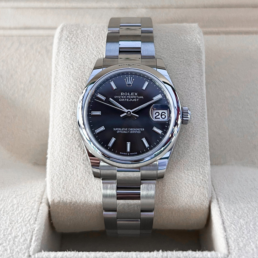 Rolex Datejust31 31mm Steel Dark Grey Dial Stick Markers 2025 Ref m278240-0009 (#892)