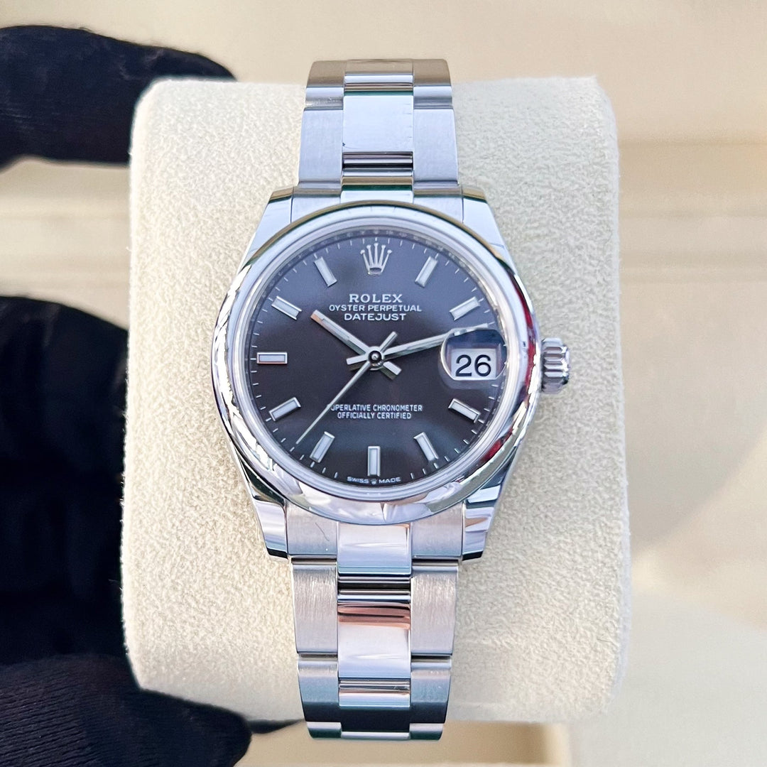 Rolex Datejust31 31mm Steel Dark Grey Dial Stick Markers 2025 Ref m278240-0009 (#892)