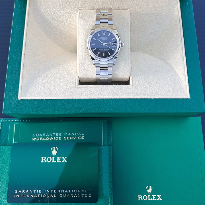 Rolex Datejust31 31mm Steel Dark Grey Dial Stick Markers 2025 Ref m278240-0009 (#892)