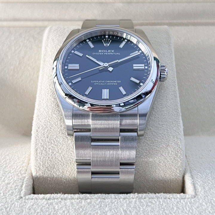 Rolex Oyster Perpetual36 36mm Steel Black Dial Stick Markers 2025 Ref m126000-0002 (#894)