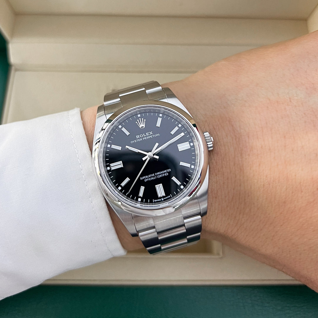 Rolex Oyster Perpetual36 36mm Steel Black Dial Stick Markers 2025 Ref m126000-0002 (#894)
