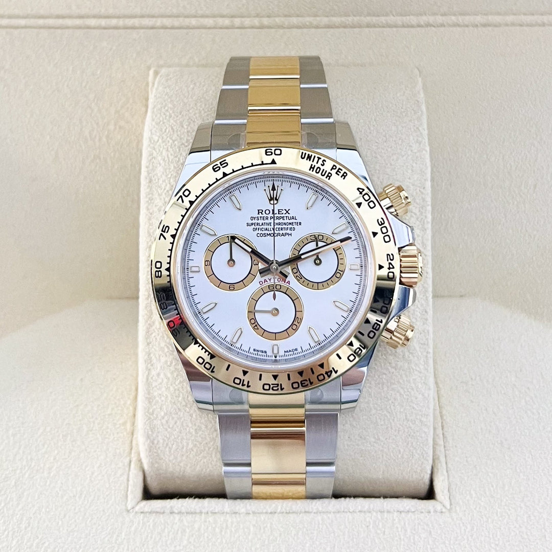 Rolex Daytona 40mm Steel/YG White Dial Stick Markers 2025 Ref m126503-0001 (#884)