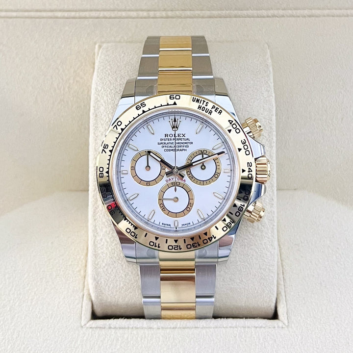 Rolex Daytona 40mm Steel/YG White Dial Stick Markers 2025 Ref m126503-0001 (#884)