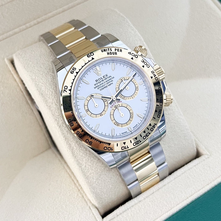 Rolex Daytona 40mm Steel/YG White Dial Stick Markers 2025 Ref m126503-0001 (#884)