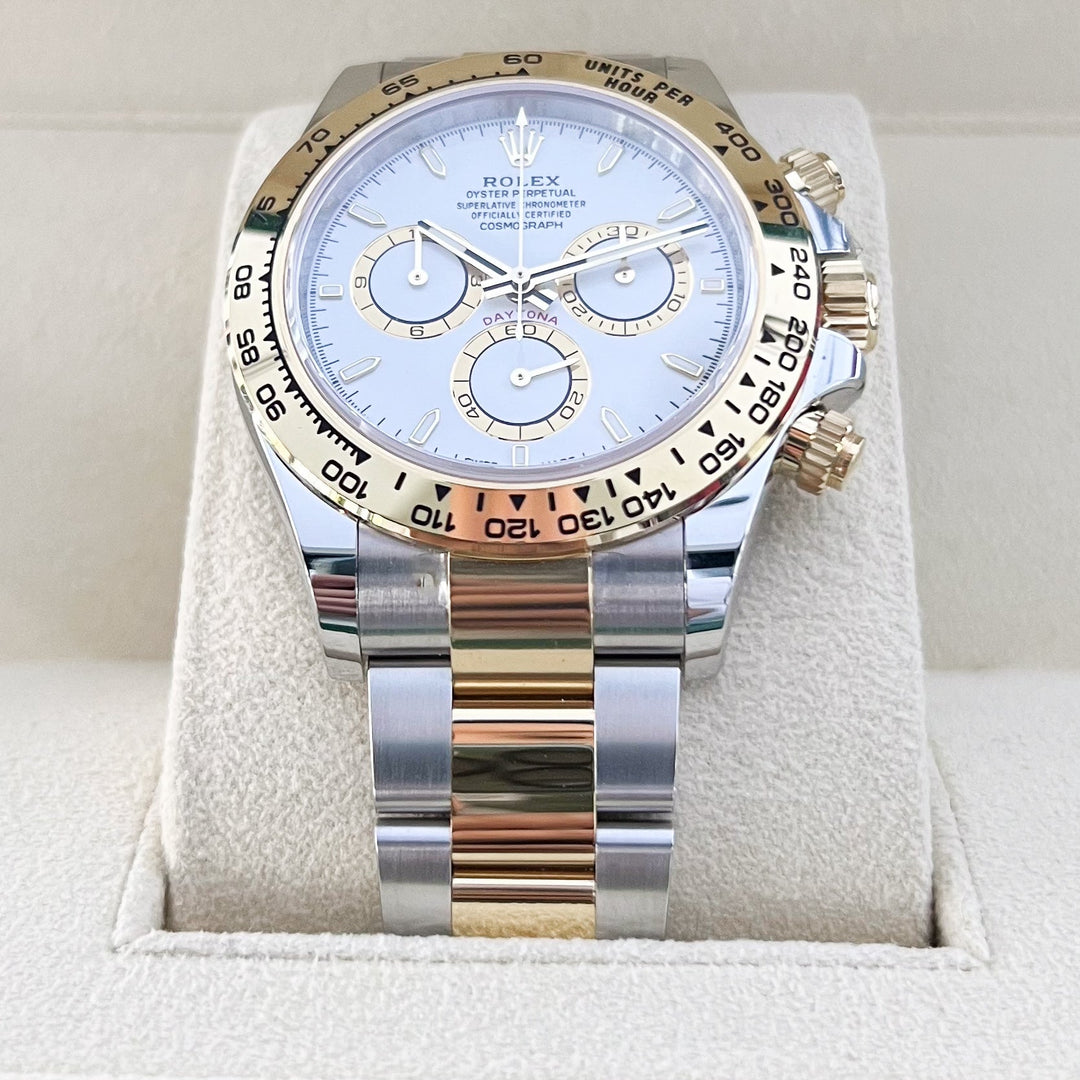 Rolex Daytona 40mm Steel/YG White Dial Stick Markers 2025 Ref m126503-0001 (#884)