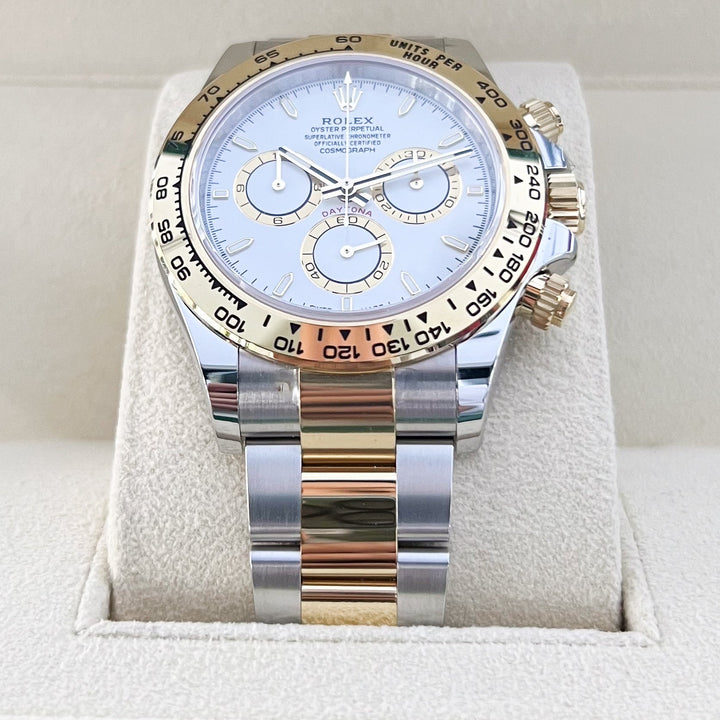 Rolex Daytona 40mm Steel/YG White Dial Stick Markers 2025 Ref m126503-0001 (#884)