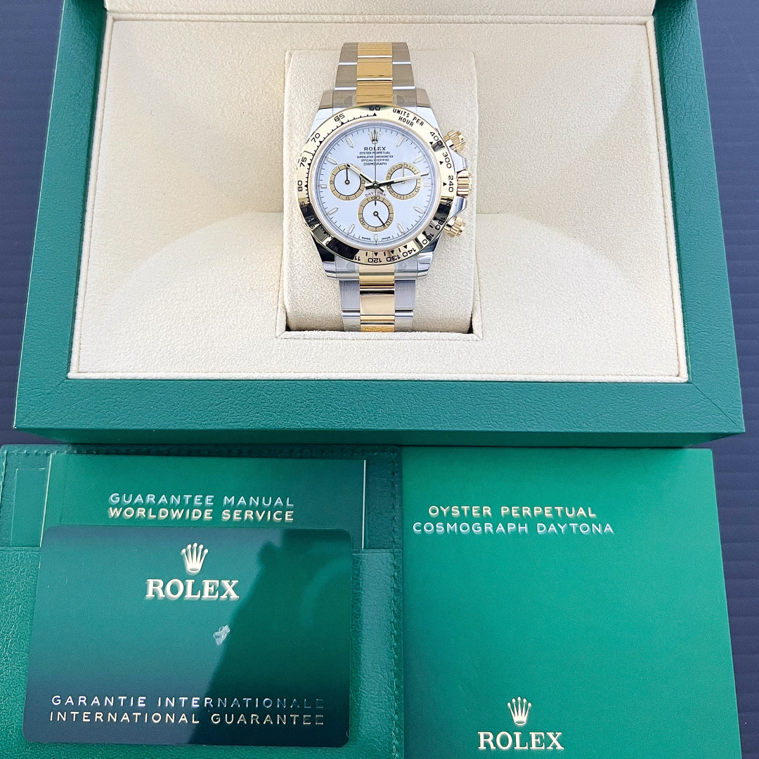 Rolex Daytona 40mm Steel/YG White Dial Stick Markers 2025 Ref m126503-0001 (#884)