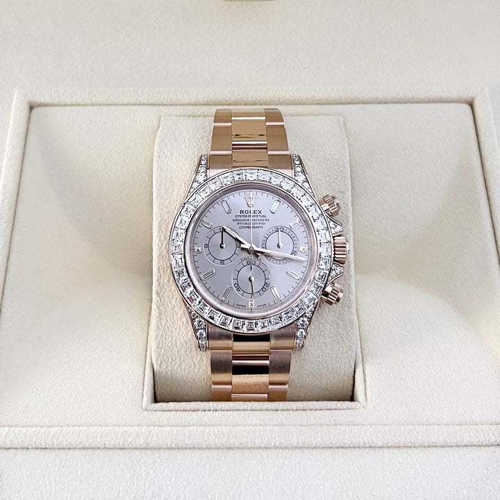 Rolex Cosmograph Daytona 40mm RG Sundust Dial Diamond Markers 2024 Ref m126595tbr-0001 (#823)