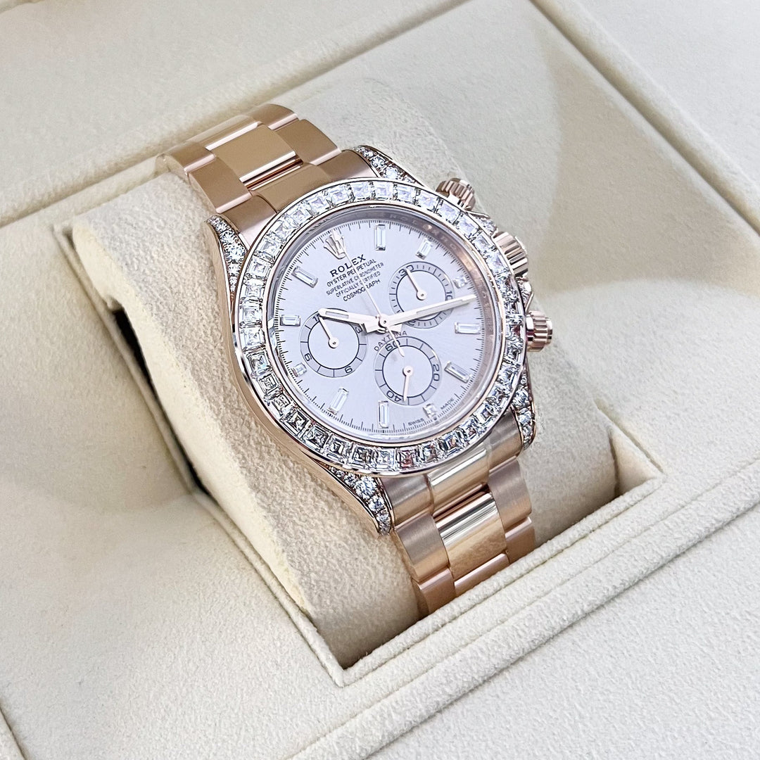 Rolex Cosmograph Daytona 40mm RG Sundust Dial Diamond Markers 2024 Ref m126595tbr-0001 (#823)