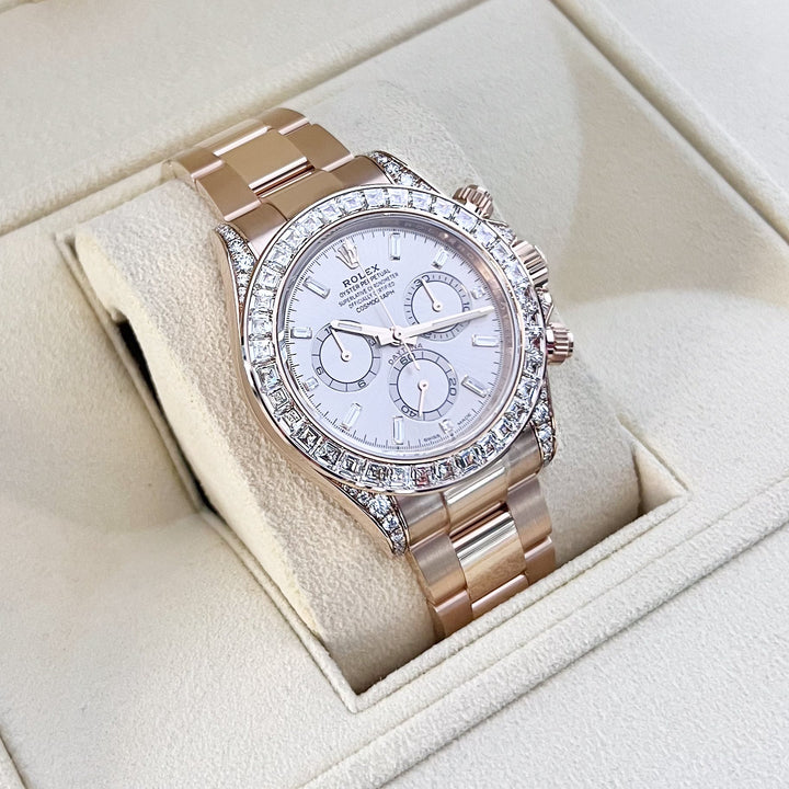 Rolex Cosmograph Daytona 40mm RG Sundust Dial Diamond Markers 2024 Ref m126595tbr-0001 (#823)