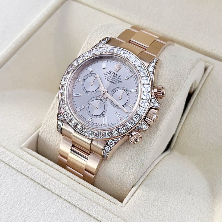 Rolex Cosmograph Daytona 40mm RG Sundust Dial Diamond Markers 2024 Ref m126595tbr-0001 (#823)