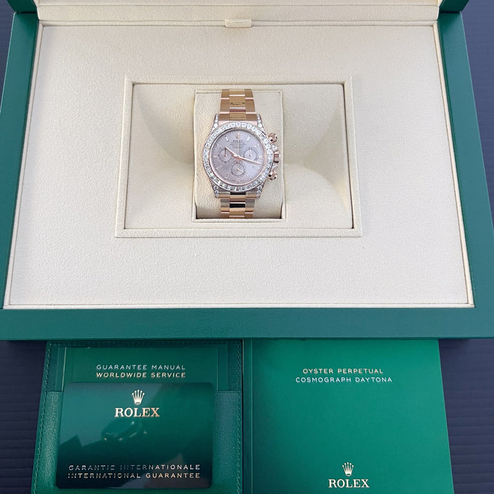 Rolex Cosmograph Daytona 40mm RG Sundust Dial Diamond Markers 2024 Ref m126595tbr-0001 (#823)