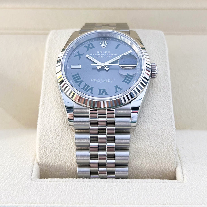 Rolex Datejust36 36mm 'Wimbledon' Steel/WG Slate Dial Numeral Markers 2024 Ref m126234-0045 (#926)