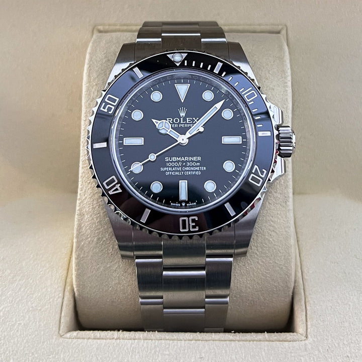Rolex Submariner-NoDate 41mm Steel Black Dial Button Markers 2025 Ref m124060-0001 (#904)