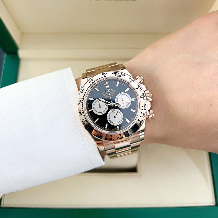 Rolex Cosmograph Daytona 40mm RG Black Dial Stick Markers 2025 Ref m126505-0001 (#895)