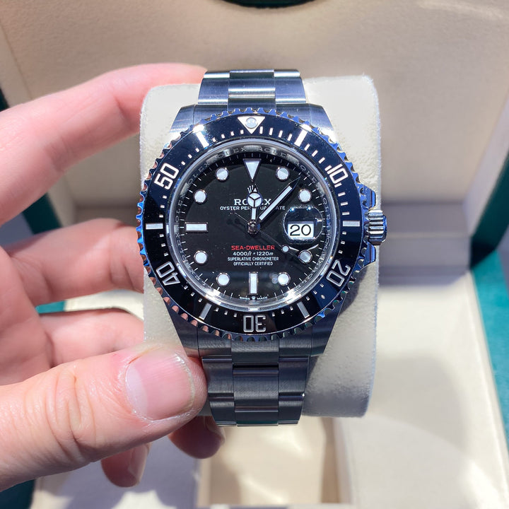 Rolex Sea-Dweller 43mm Steel Black Dial Button Markers 2024 Ref m126600-0002 (#753)