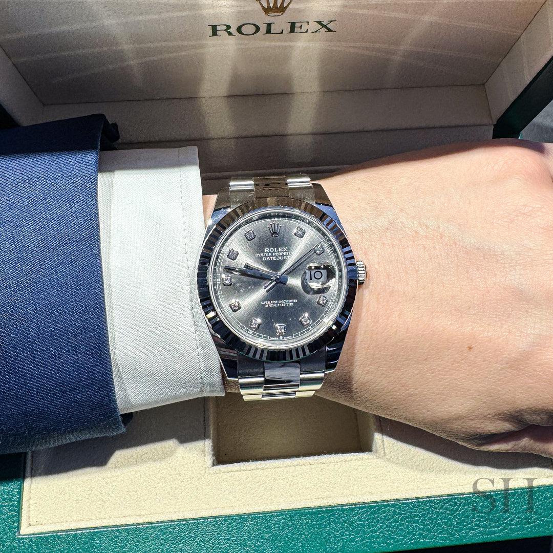 Rolex Datejust41 41mm Steel Slate Dial Diamond Markers 2024 Ref m126334-0005 (#651)