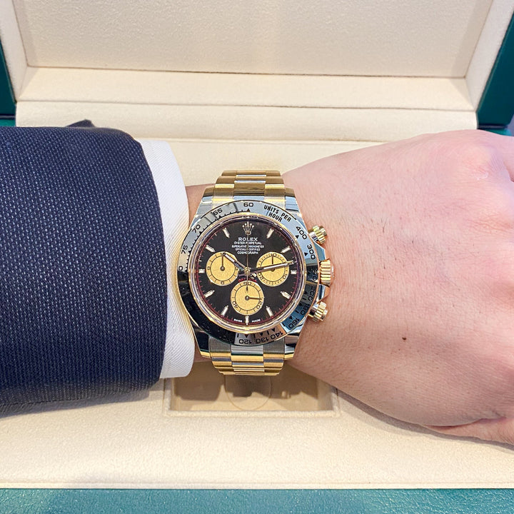 Rolex Cosmograph Daytona 40mm 'Paul Newman' YG Black Dial Stick Markers 2023 Ref m126508-0002 (#574)