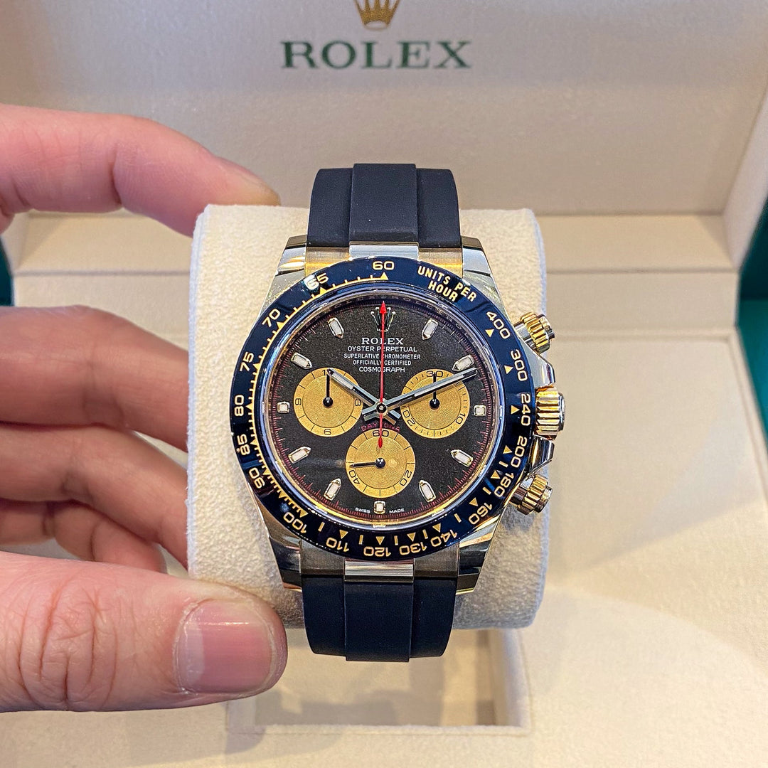 Rolex Cosmograph Daytona 40mm 'Paul Newman' YG Black Dial Stick Markers 2023 Ref 116518ln (#539)