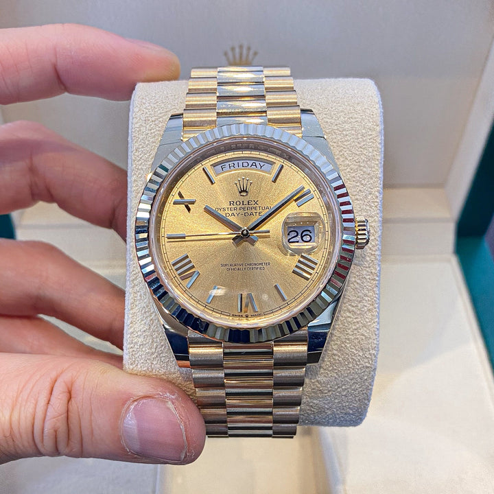 Rolex Day-Date40 40mm YG Champagne Dial Numeral Markers 2024 Ref m228238-0006 (#594)