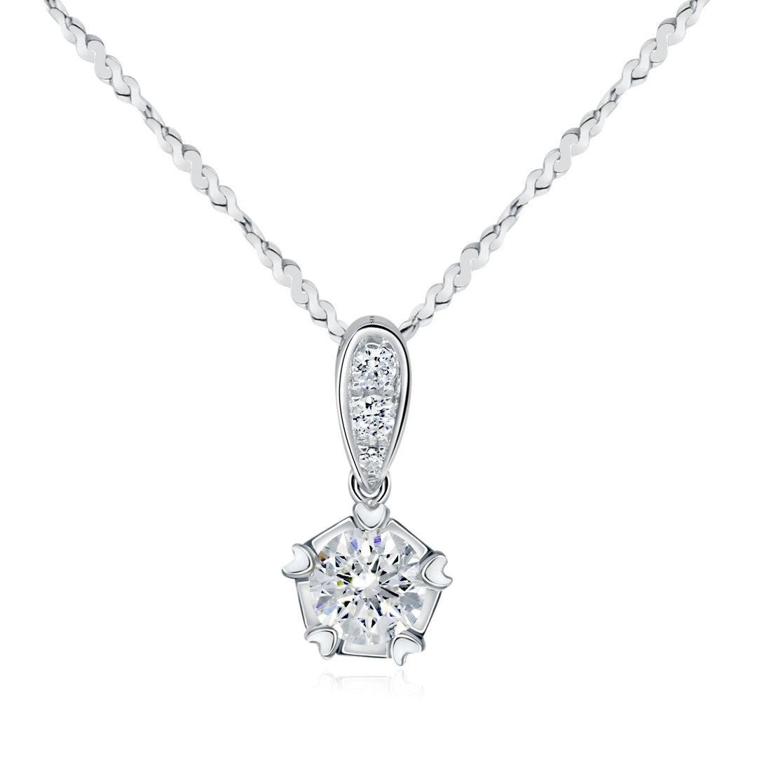 Pentagon Solitaire Pendant - W0563