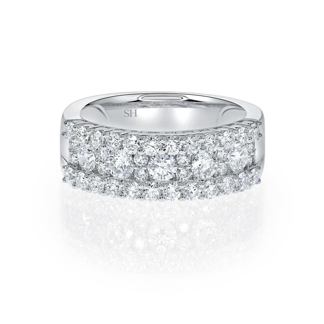 Radiant diamond encrusted band - W0411